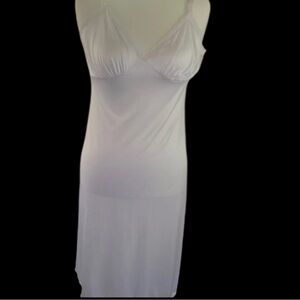 Gorgeous VTG Shadowline White Nylon Full Slip L DD 38 30